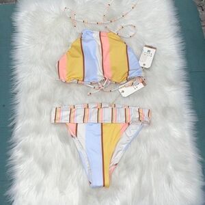 Billabong Feeling Sunny Reversible 2 Piece Swimsuit Size Large